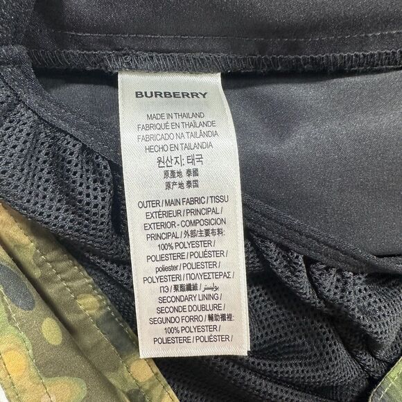 Burberry Breton Camo Print Men Size XL Swim Trunks/Shorts Fern Green NWT $480 - Picture 9 of 10